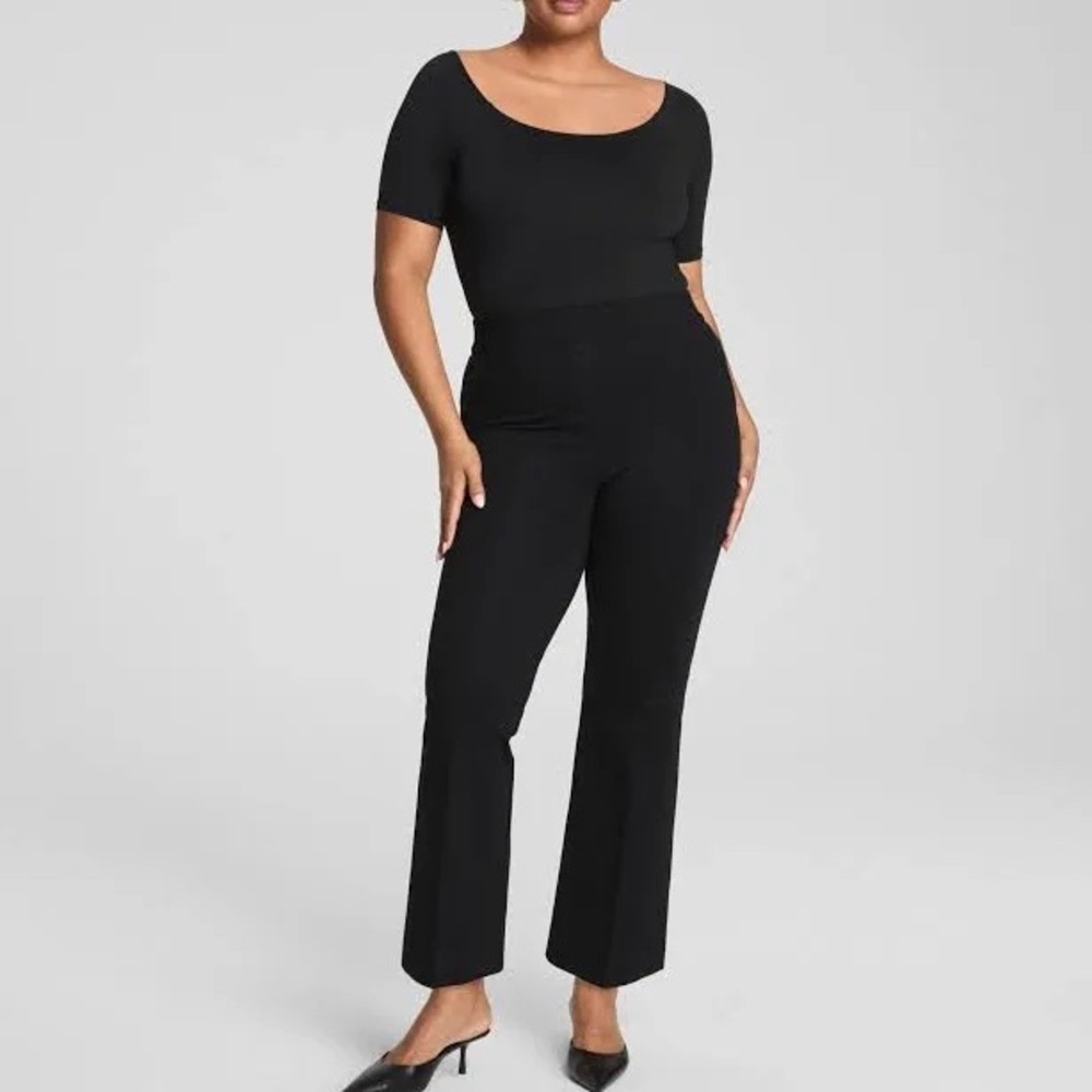 Spanx Women's PerfectFit Ponte Kick Flare Pants Size L $158 MSRP